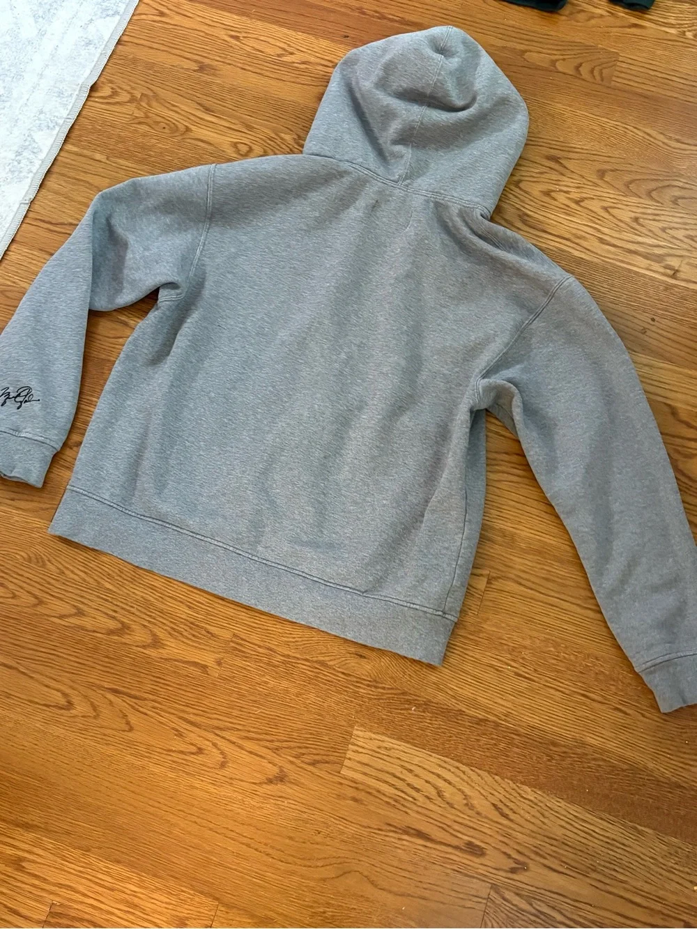 Jordan Gray Full Zip Fleece Hoodie Men’s Medium Embroidered Jumpman Signature